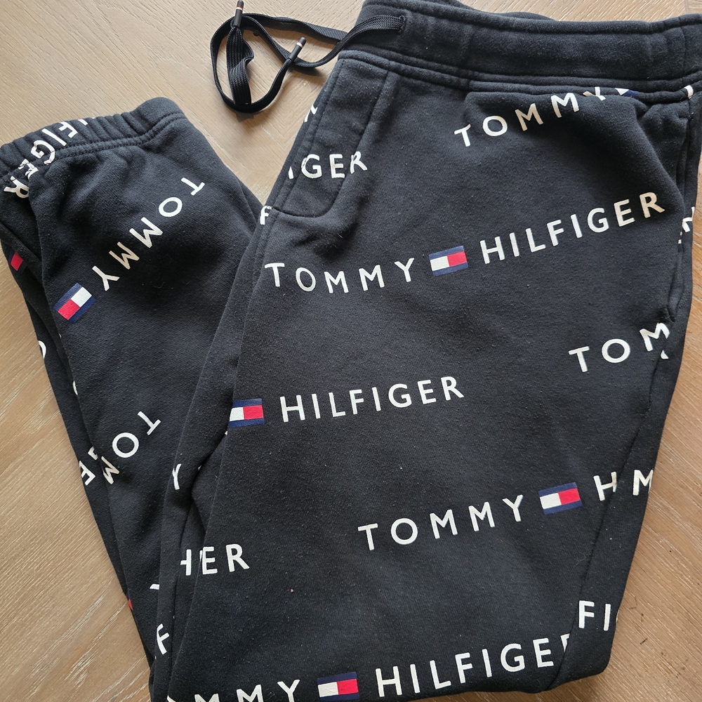 Tommy Hilfiger Mens Black Logo Joggers